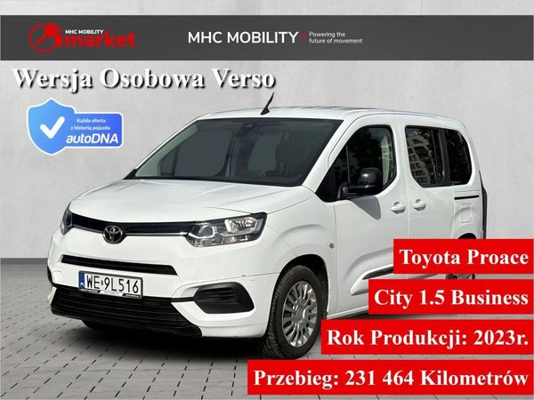 Toyota Proace City Verso Salon PL. Pierwszy Właściciel, Faktura VAT 23%