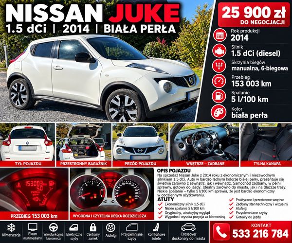 Nissan Juke 2014 rok