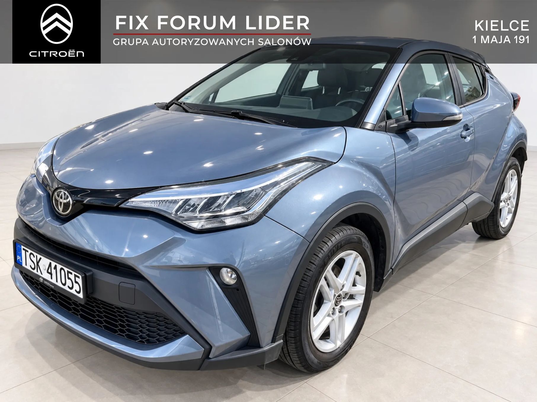 Toyota C-HR 2020r krajowy, pierwszy właściciel, 1.2 Benzyna Kielce ASO Citroen