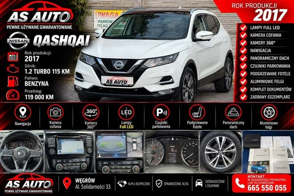 Nissan Qashqai 1,2DIG-T 115KM Connecta/Navi/Kamera360/FullLed/Panorama/PDC/Alu18/ACC