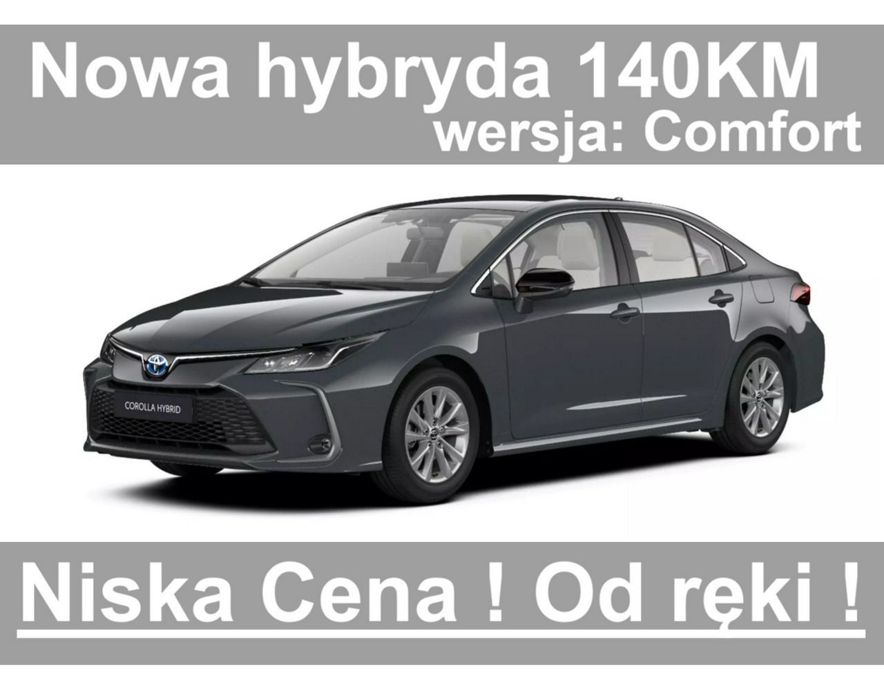 Toyota Corolla 140KM Sedan Comfort Kamera 140KM Hybryda Super Niska Cena Od ręki