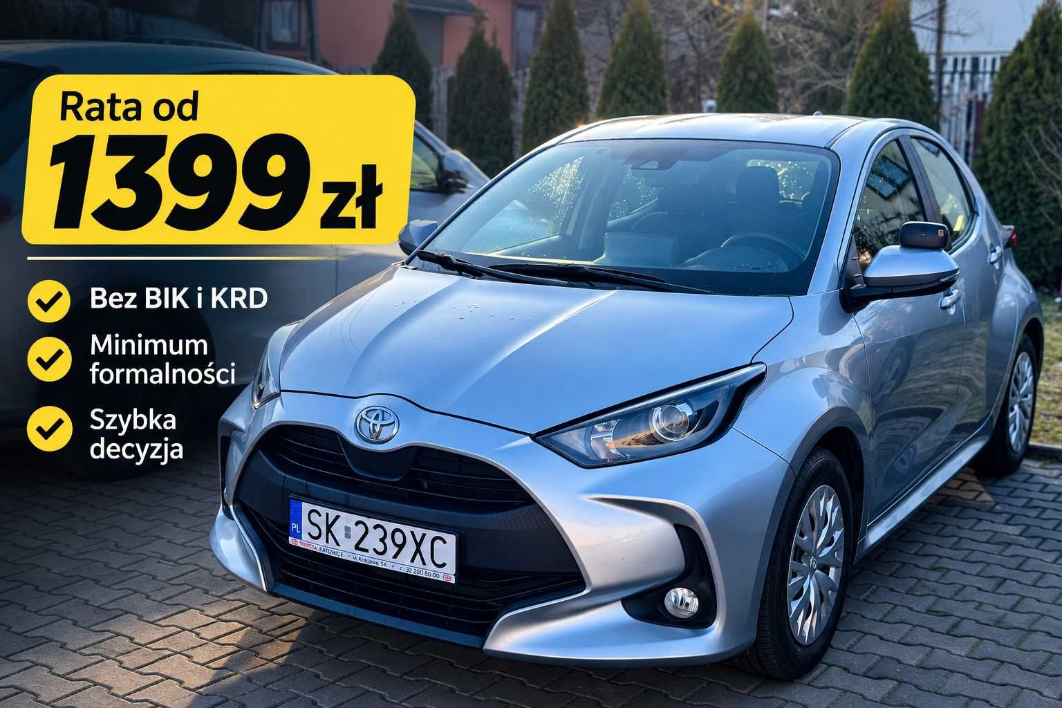 Toyota Yaris 2022, 125km | Leasing Credit Rental | Difficult cases OK, without BIK KRD BIG, More cars!!!