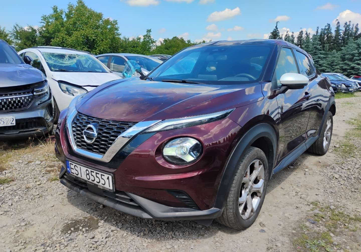 Nissan Juke 2021r, 1.0 Benzyna. Uszkodzony prawy bok. Poobijany. Jeździ.
