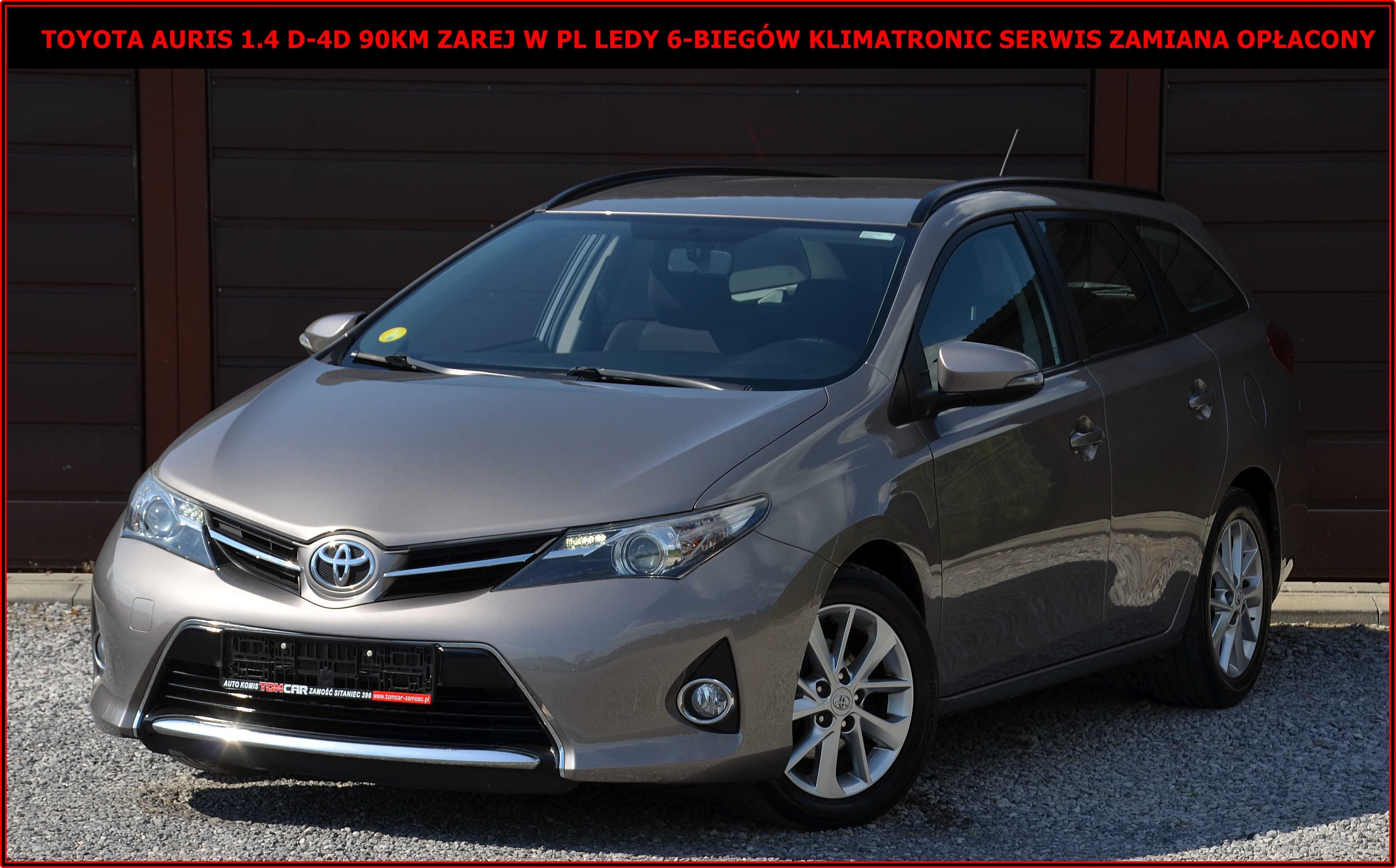 Toyota Auris 1.4 D4D 90KM Zarej w PL Ledy 6-Biegów Klimatronic Zamiana Serwis