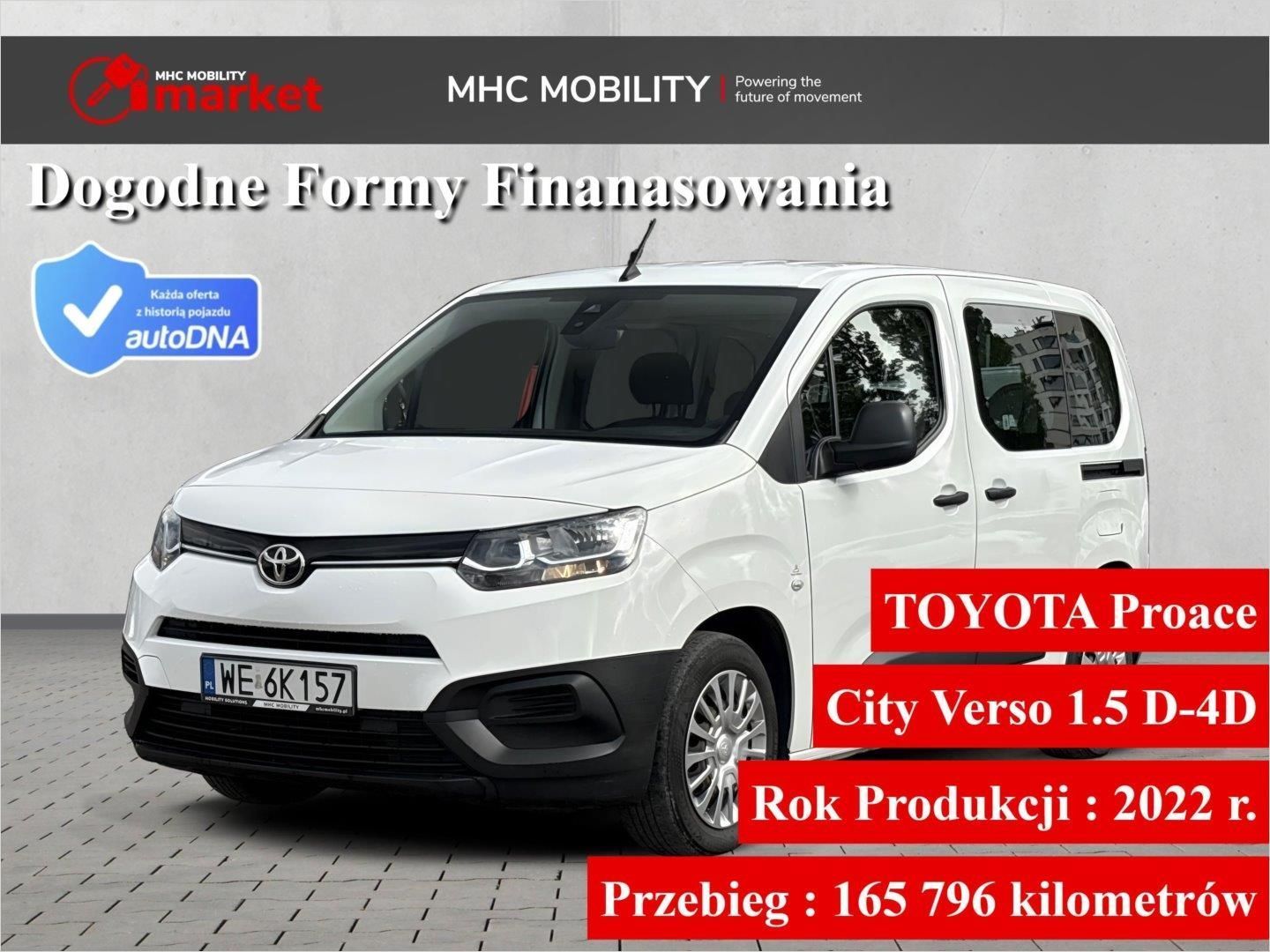 Toyota Proace City Verso Salon PL. Pierwszy Właściciel, Faktura VAT 23%
